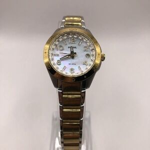 Women’s Fossil Watch Gold & Silver Tone (New Battery) 10 ATM Clean
